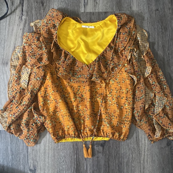 Tularosa “Claire” top mustard yellow, size medium - Picture 6 of 8